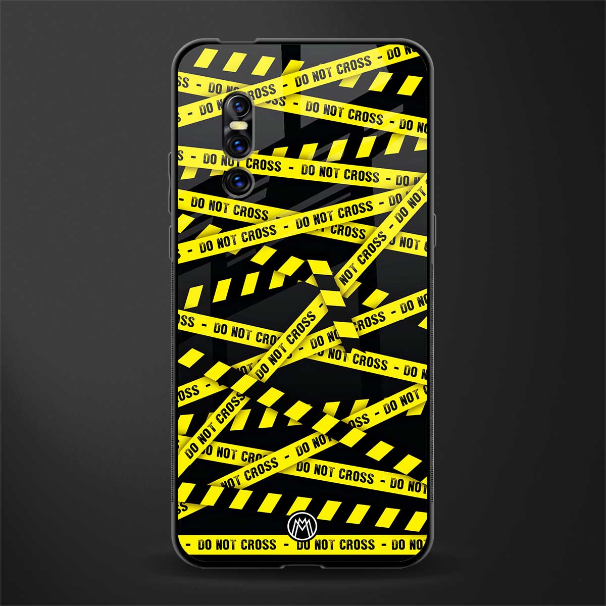 do not cross warning glass case for vivo v15 pro image