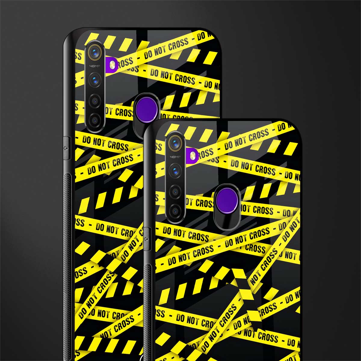 do not cross warning glass case for realme 5i image-2