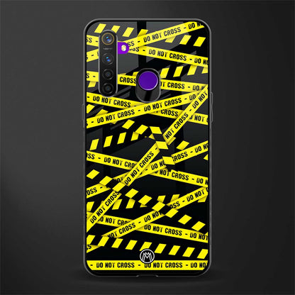 do not cross warning glass case for realme 5i image