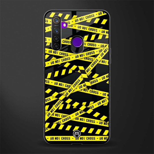 do not cross warning glass case for realme 5i image
