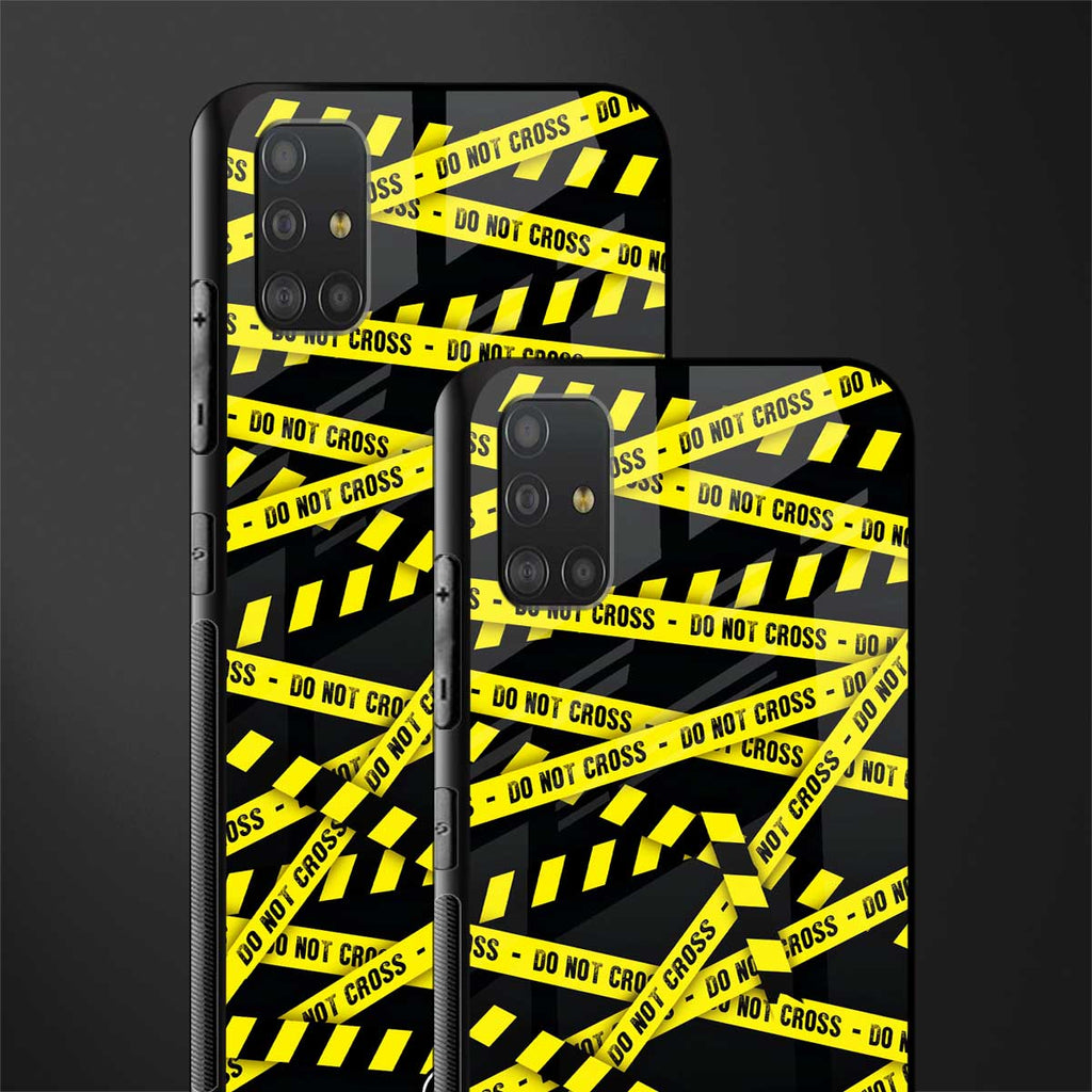 do not cross warning glass case for samsung galaxy a51 image-2