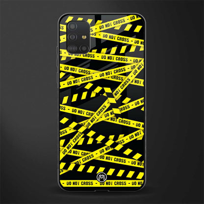 do not cross warning glass case for samsung galaxy a51 image