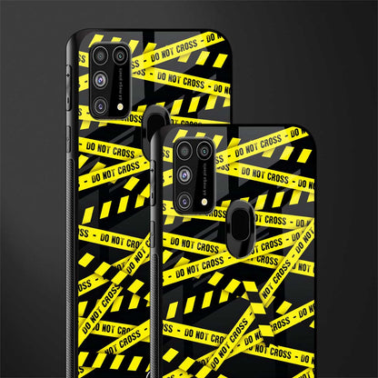 do not cross warning glass case for samsung galaxy m31 prime edition image-2