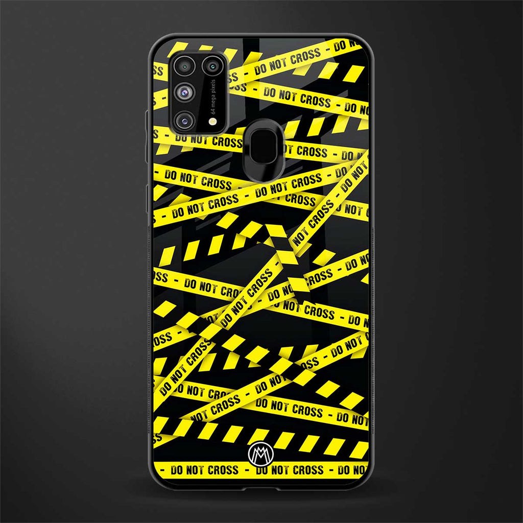 do not cross warning glass case for samsung galaxy f41 image