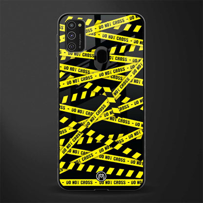 do not cross warning glass case for samsung galaxy m30s image