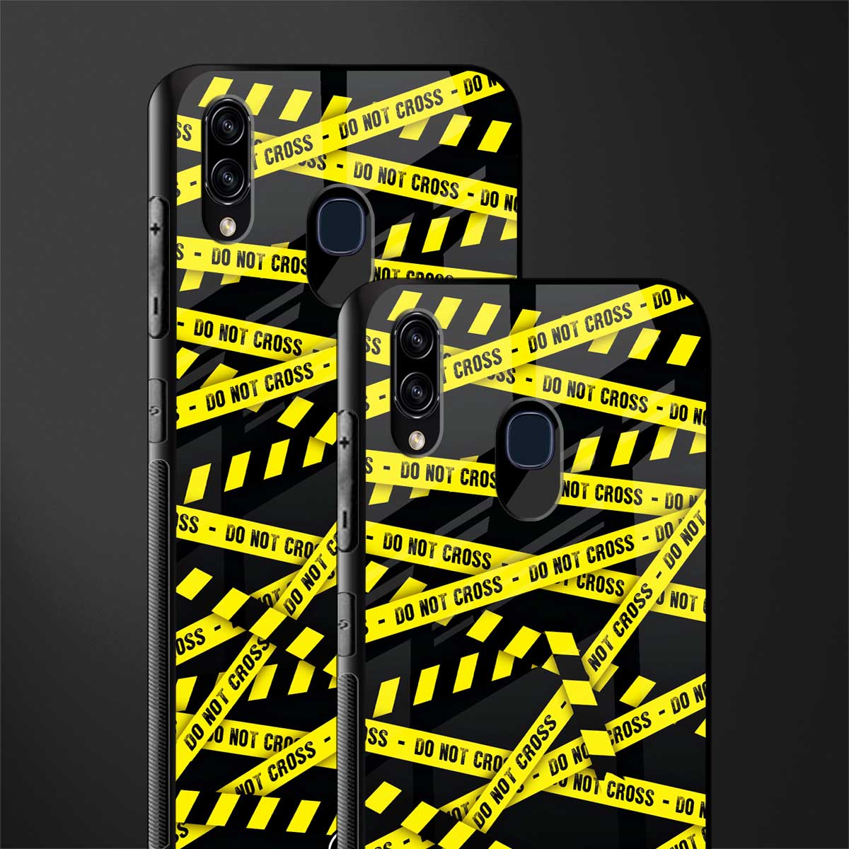 do not cross warning glass case for samsung galaxy a20 image-2