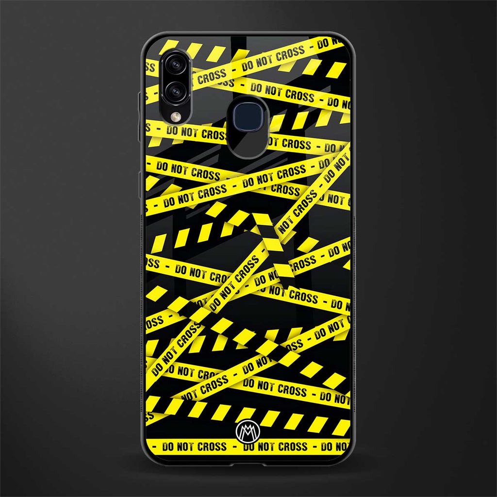 do not cross warning glass case for samsung galaxy m10s image