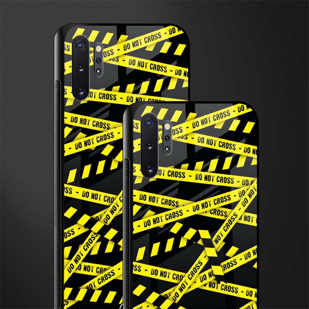 do not cross warning glass case for samsung galaxy note 10 plus image-2