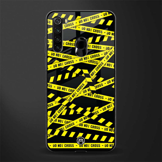 do not cross warning glass case for redmi note 8 image