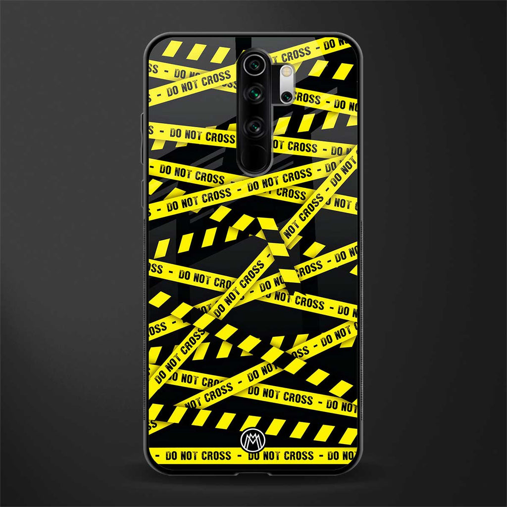 do not cross warning glass case for redmi note 8 pro image