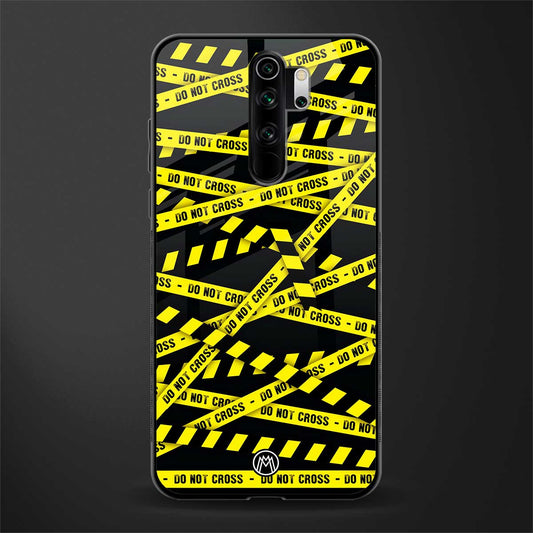 do not cross warning glass case for redmi note 8 pro image