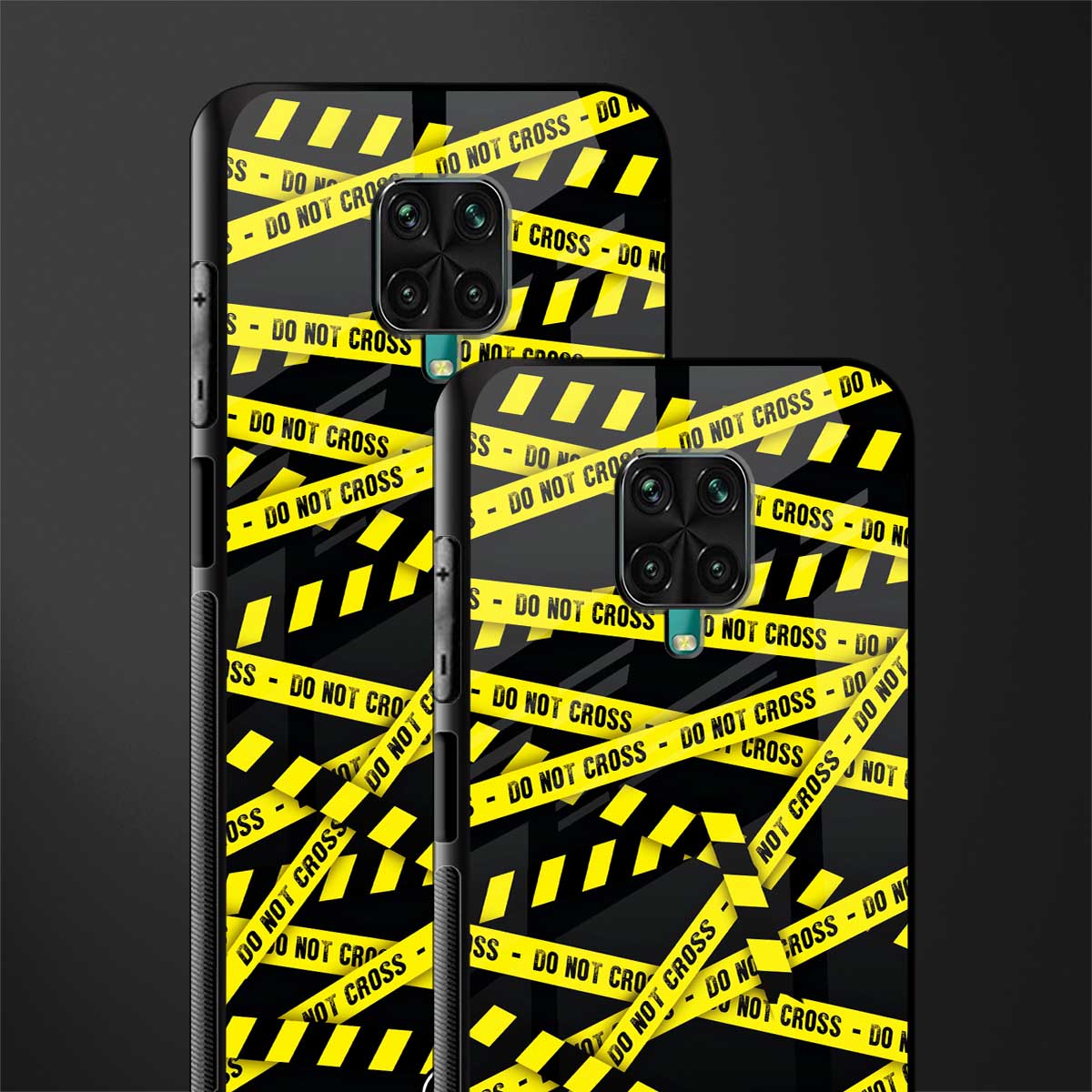 do not cross warning glass case for redmi note 9 pro image-2