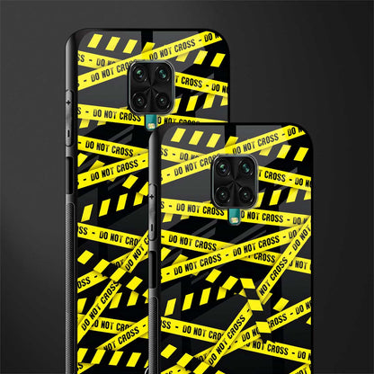 do not cross warning glass case for redmi note 9 pro image-2