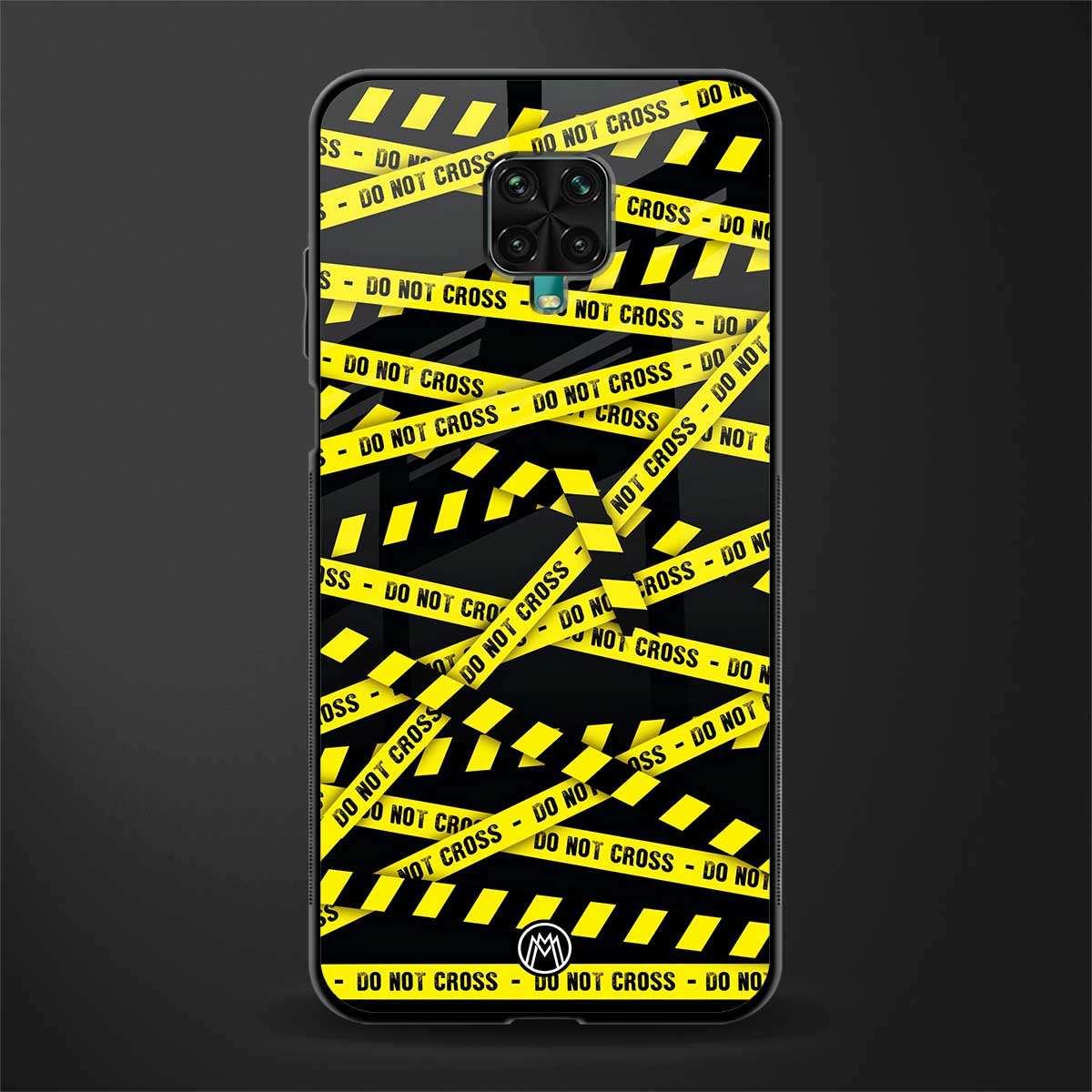 do not cross warning glass case for redmi note 9 pro image