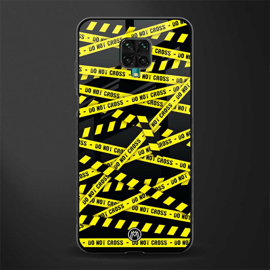 do not cross warning glass case for redmi note 9 pro image