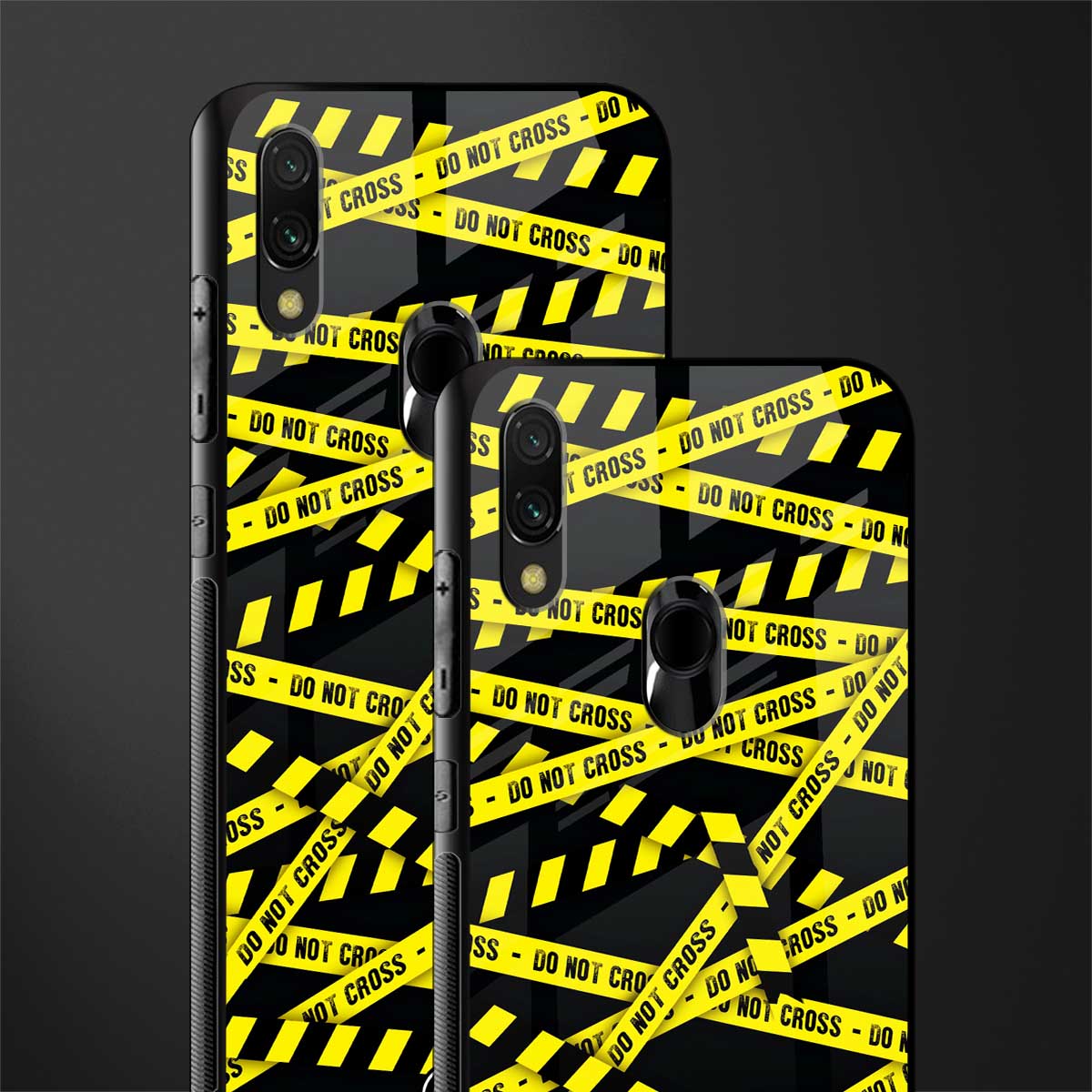 do not cross warning glass case for redmi note 7 pro image-2