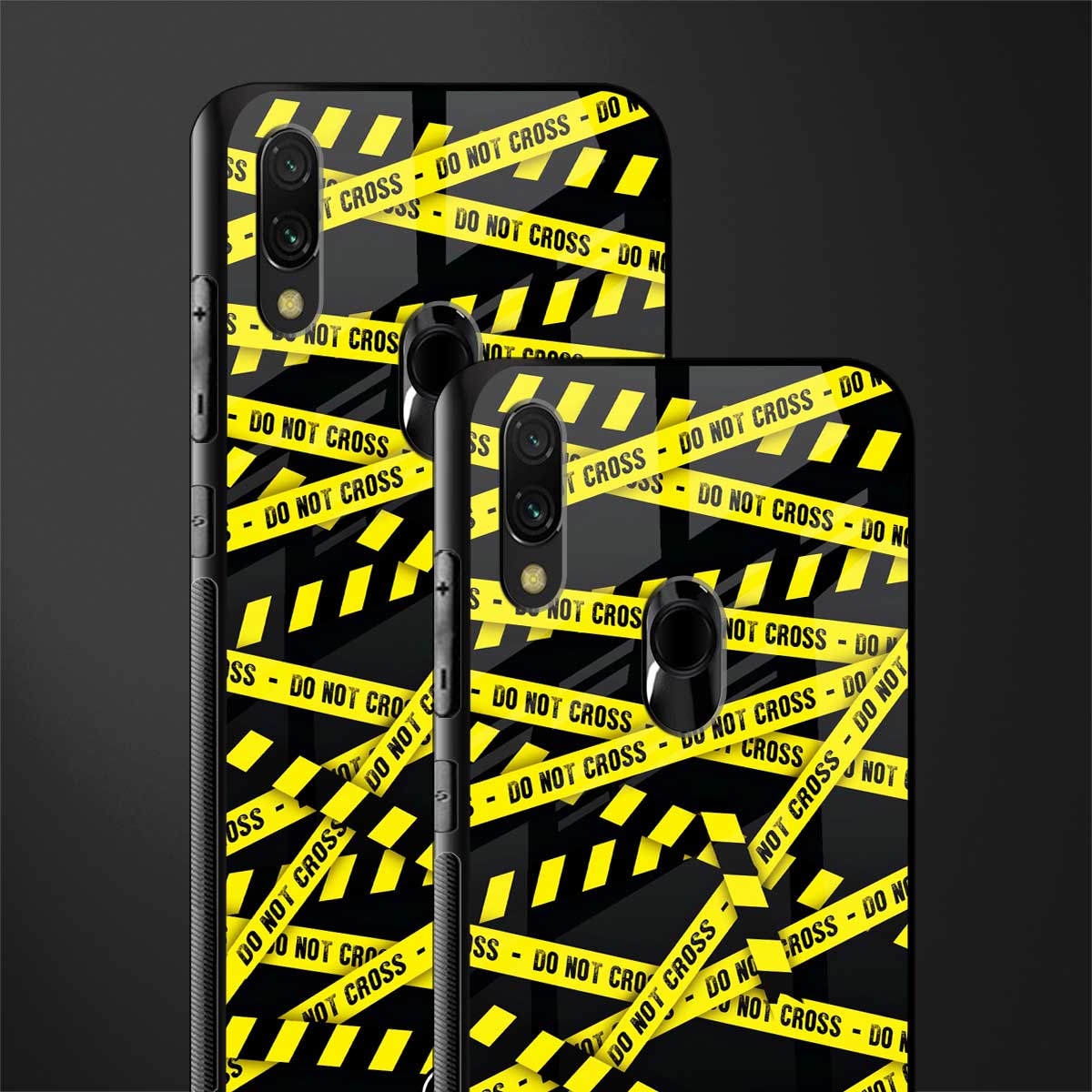 do not cross warning glass case for redmi 7redmi y3 image-2