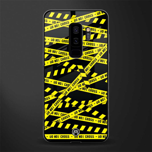 do not cross warning glass case for samsung galaxy s9 plus image