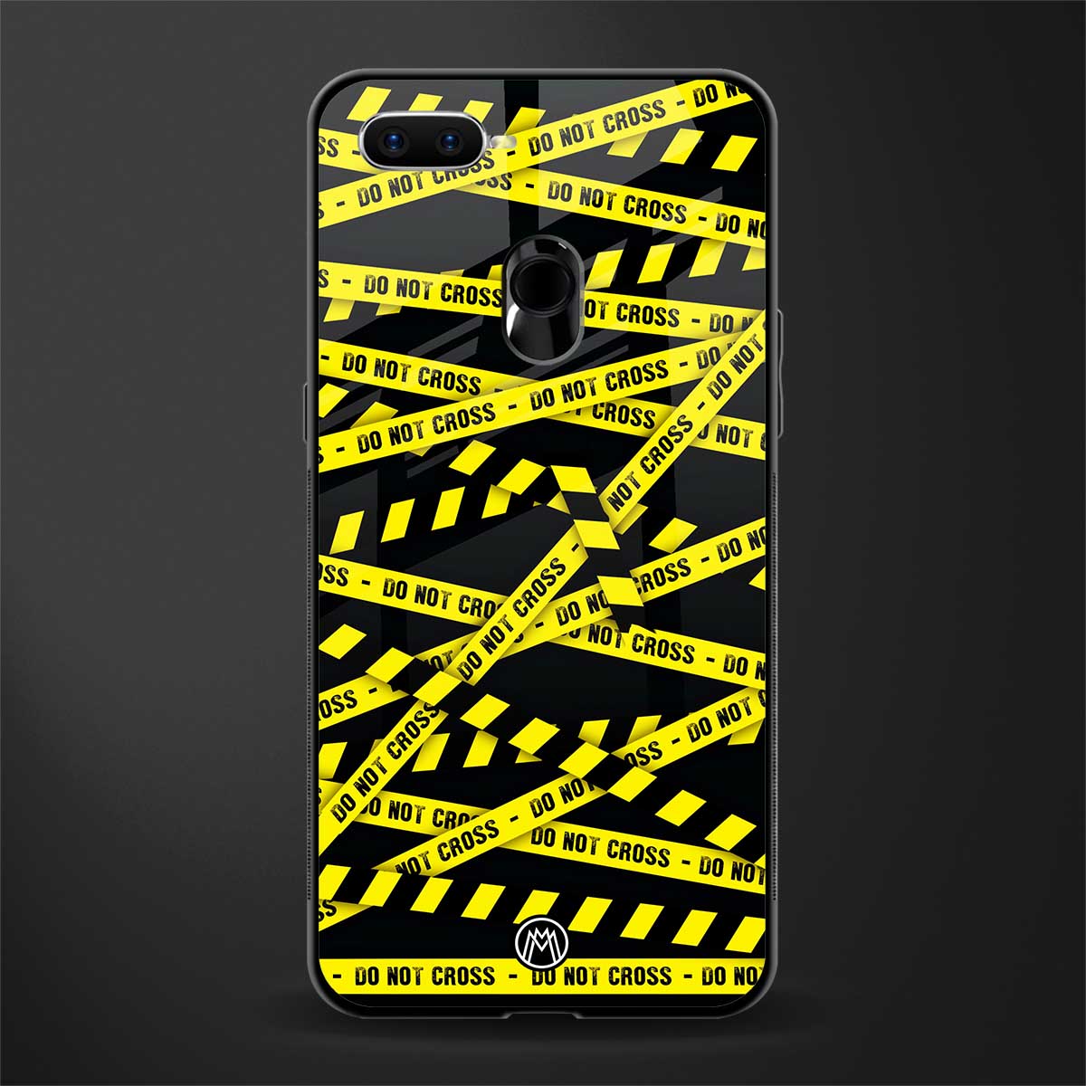 do not cross warning glass case for oppo a5s image