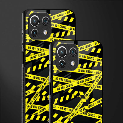 do not cross warning glass case for mi 11 lite image-2