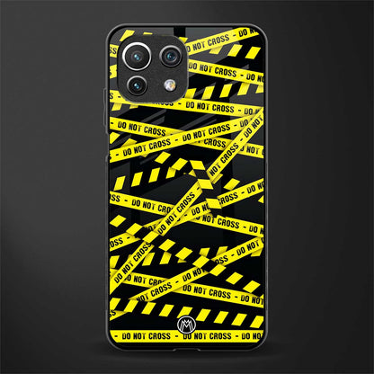 do not cross warning glass case for mi 11 lite image