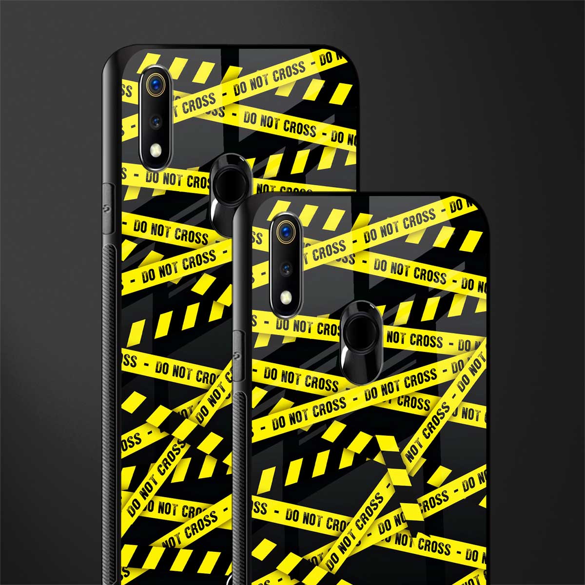 do not cross warning glass case for realme 3 pro image-2