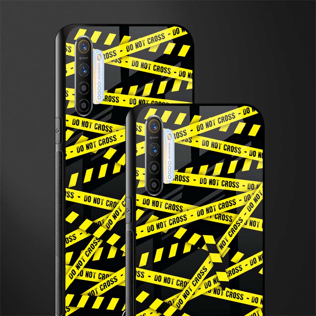 do not cross warning glass case for realme xt image-2