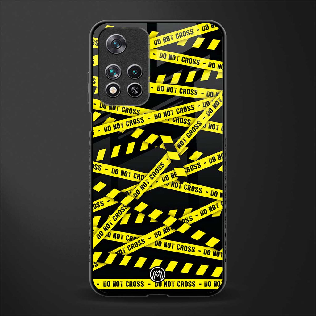 do not cross warning glass case for poco m4 pro 5g image
