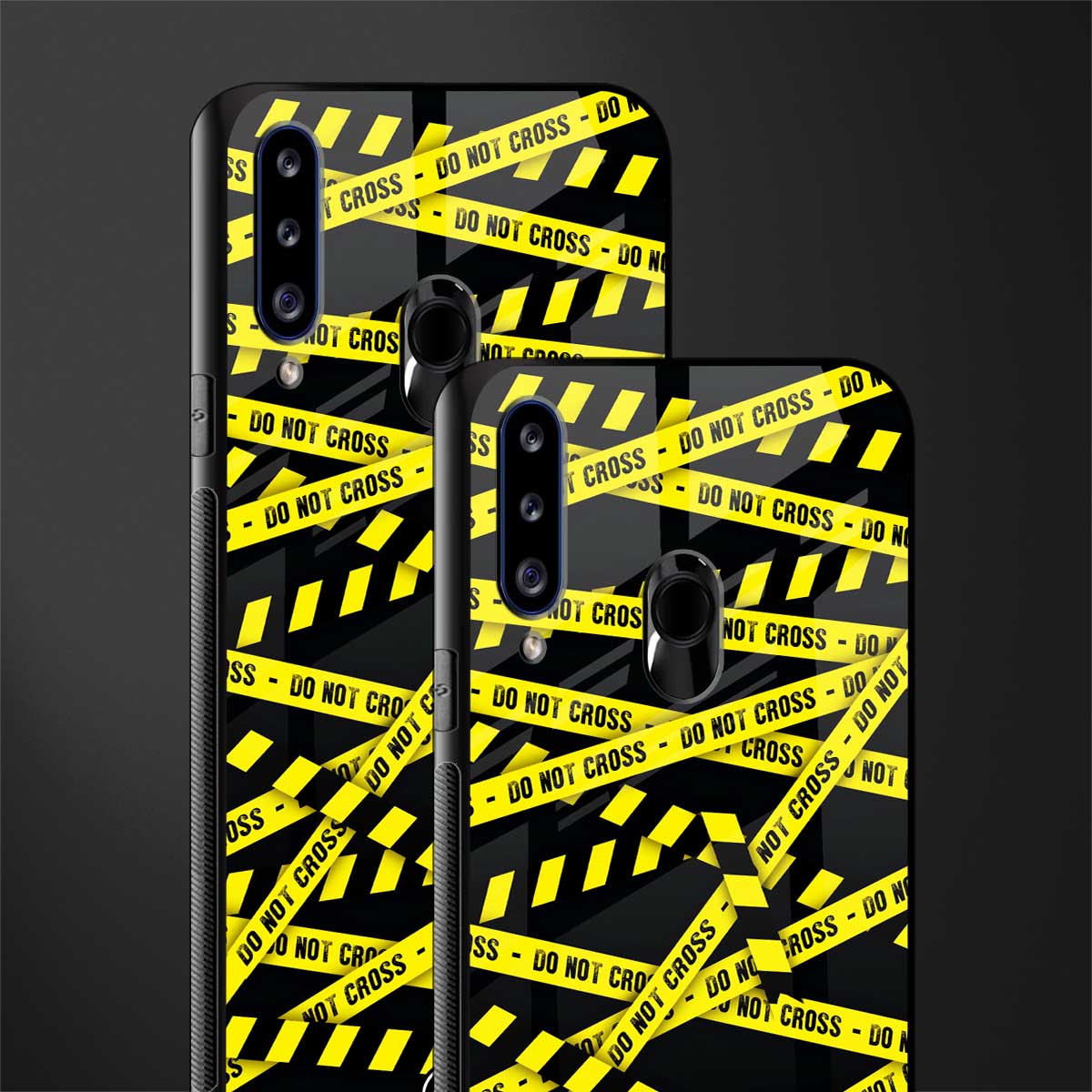do not cross warning glass case for samsung galaxy a20s image-2
