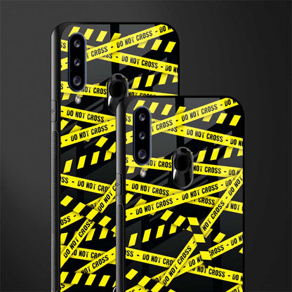 do not cross warning glass case for samsung galaxy a20s image-2