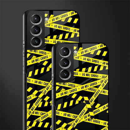 do not cross warning glass case for samsung galaxy s21 image-2