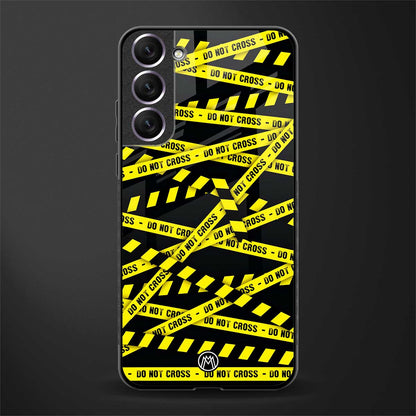 do not cross warning glass case for samsung galaxy s21 plus image