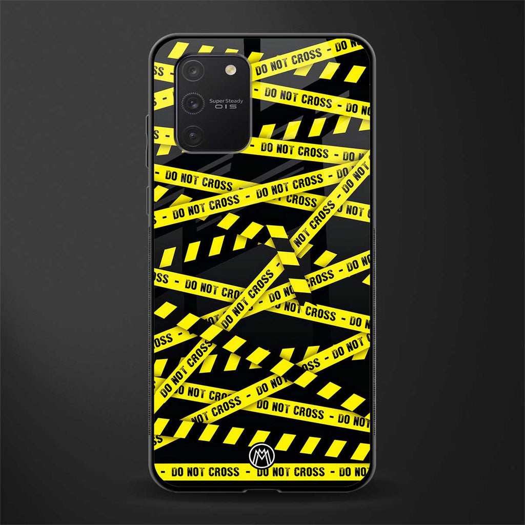 do not cross warning glass case for samsung galaxy s10 lite image