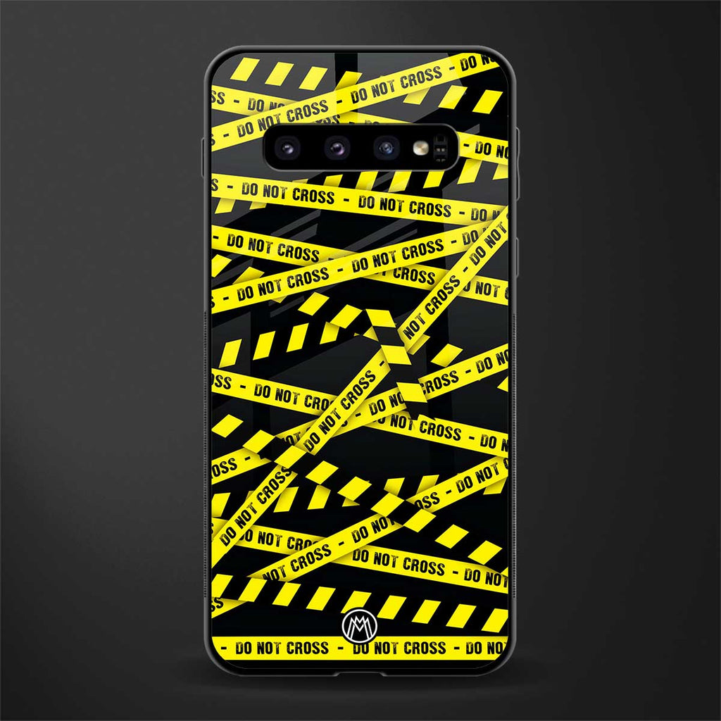 do not cross warning glass case for samsung galaxy s10 image