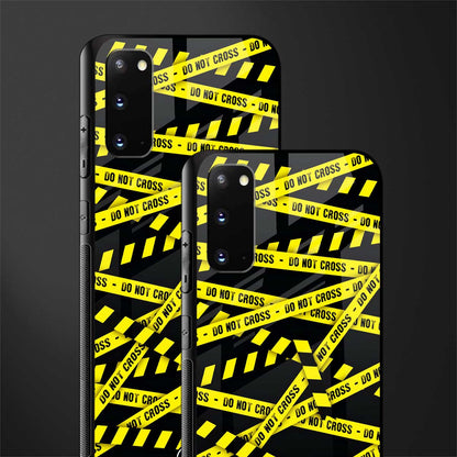 do not cross warning glass case for samsung galaxy s20 image-2