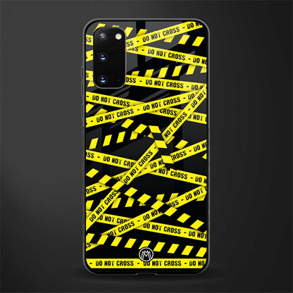 do not cross warning glass case for samsung galaxy s20 image
