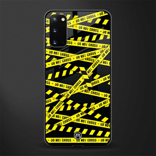 do not cross warning glass case for samsung galaxy s20 image