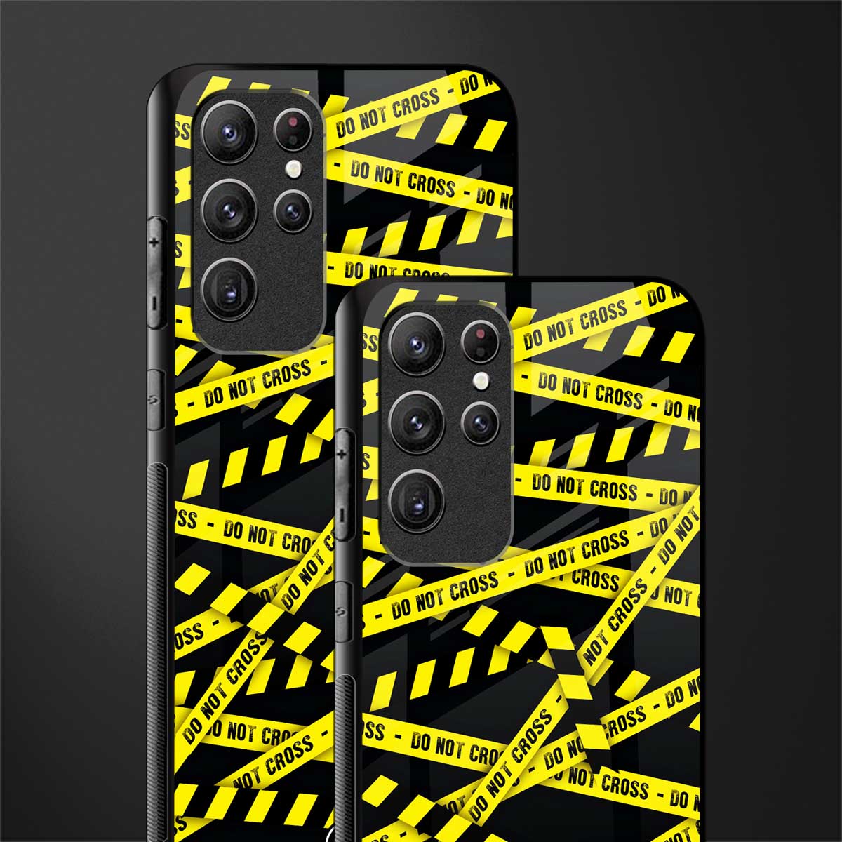 do not cross warning glass case for samsung galaxy s22 ultra 5g image-2