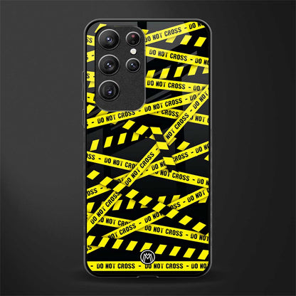 do not cross warning glass case for samsung galaxy s21 ultra image