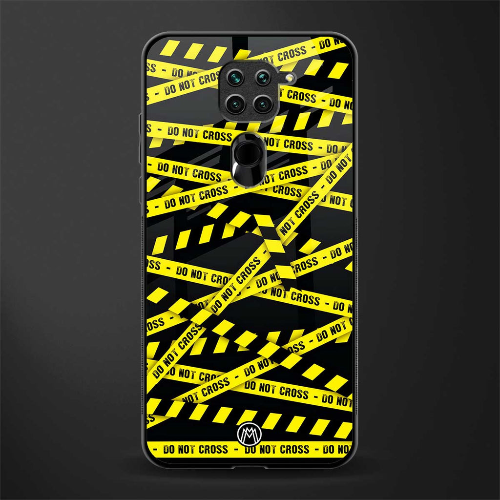 do not cross warning glass case for redmi note 9 image