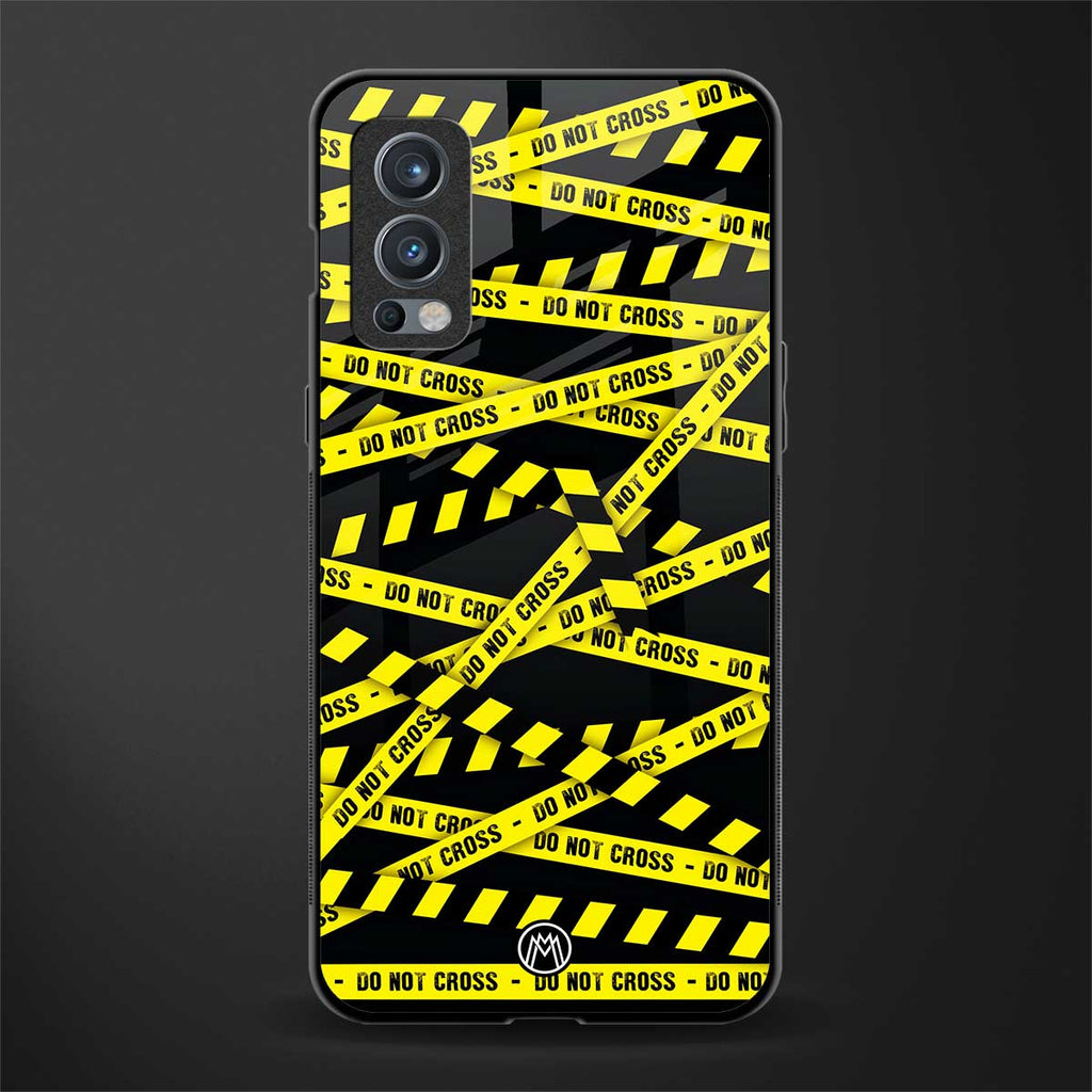 do not cross warning glass case for oneplus nord 2 5g image