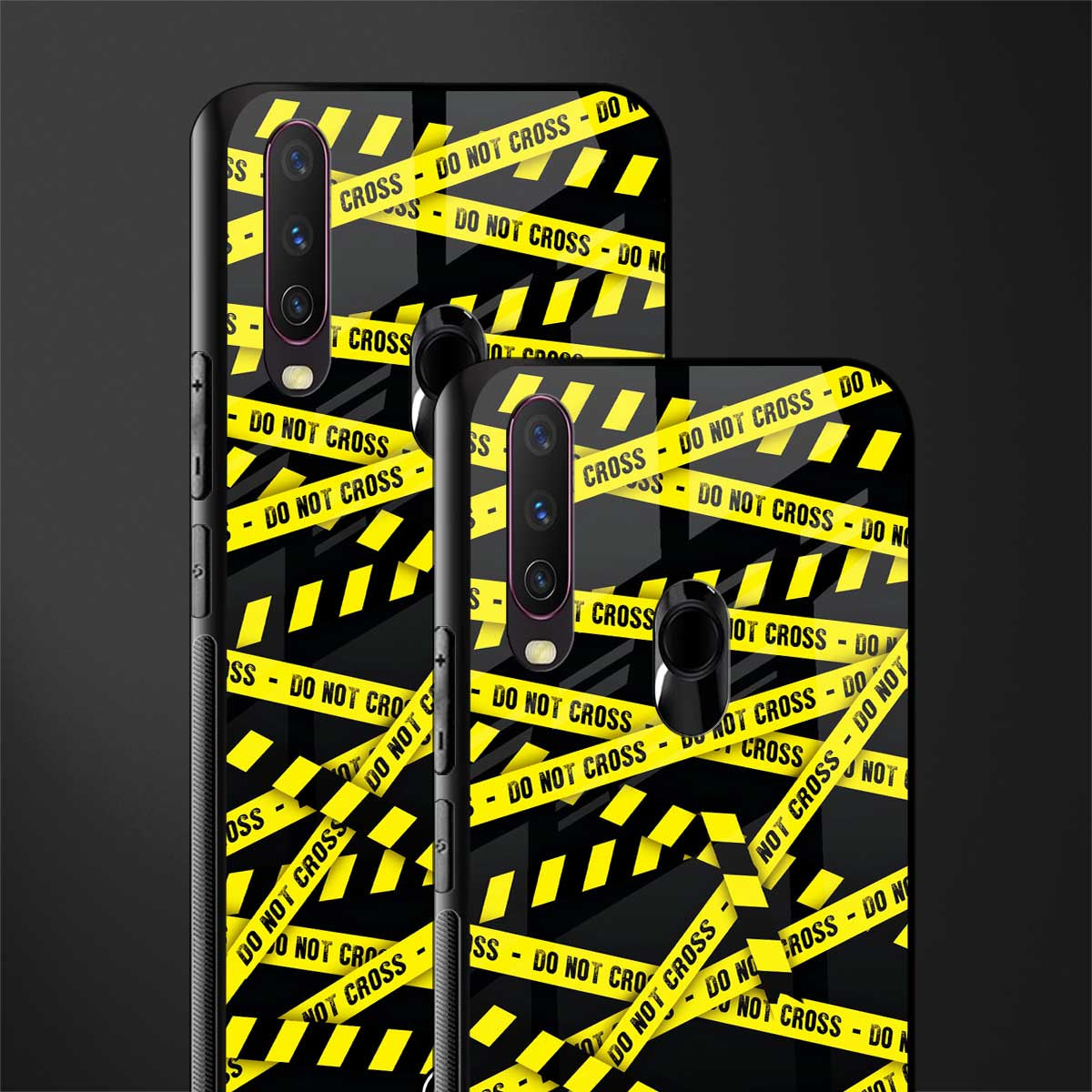 do not cross warning glass case for vivo y17 image-2