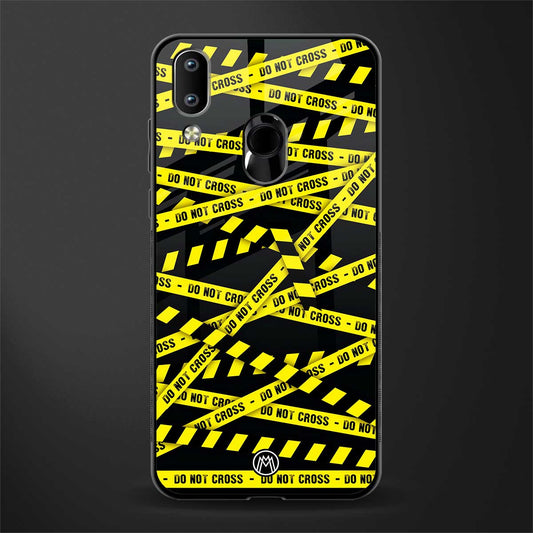 do not cross warning glass case for vivo y91 image