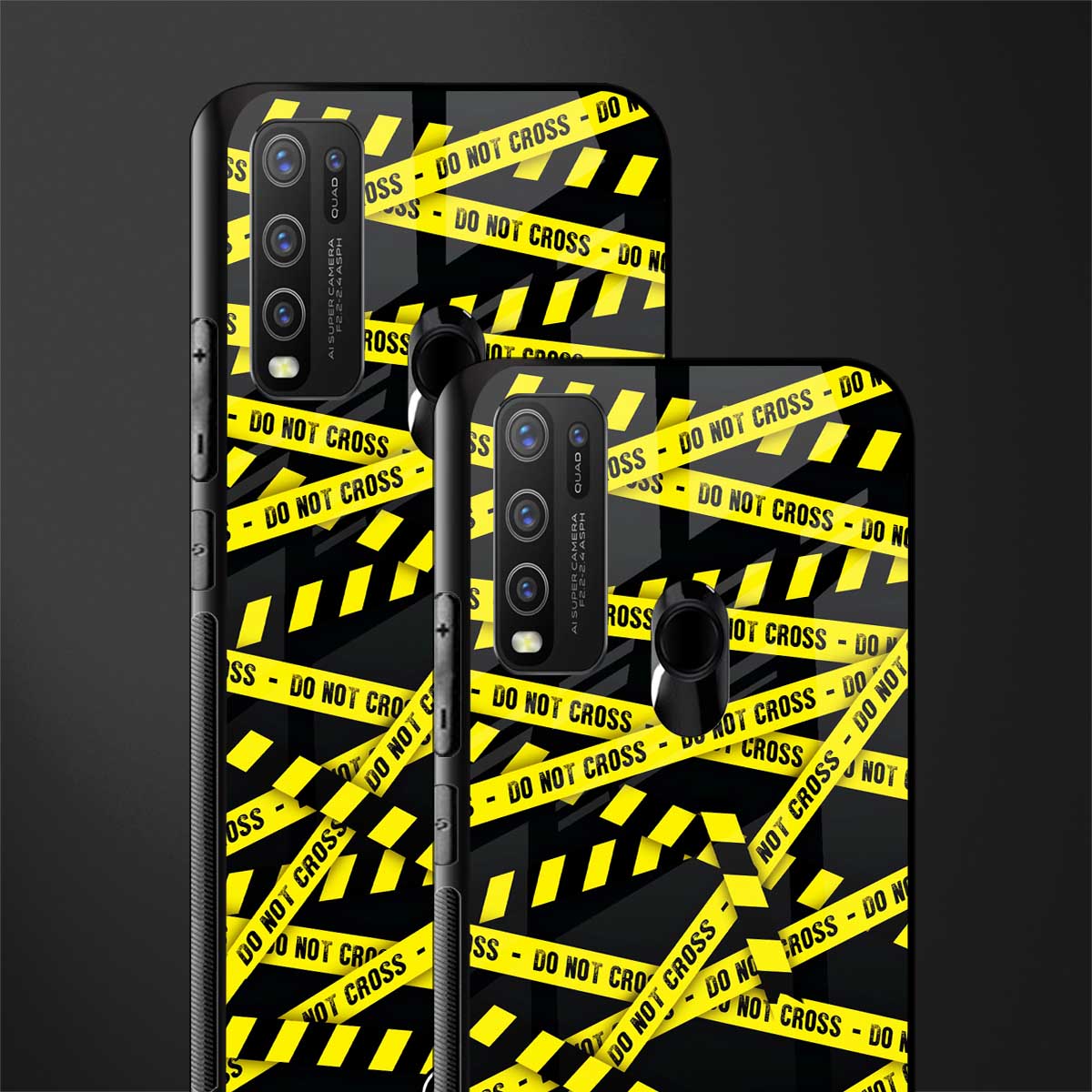 do not cross warning glass case for vivo y50 image-2