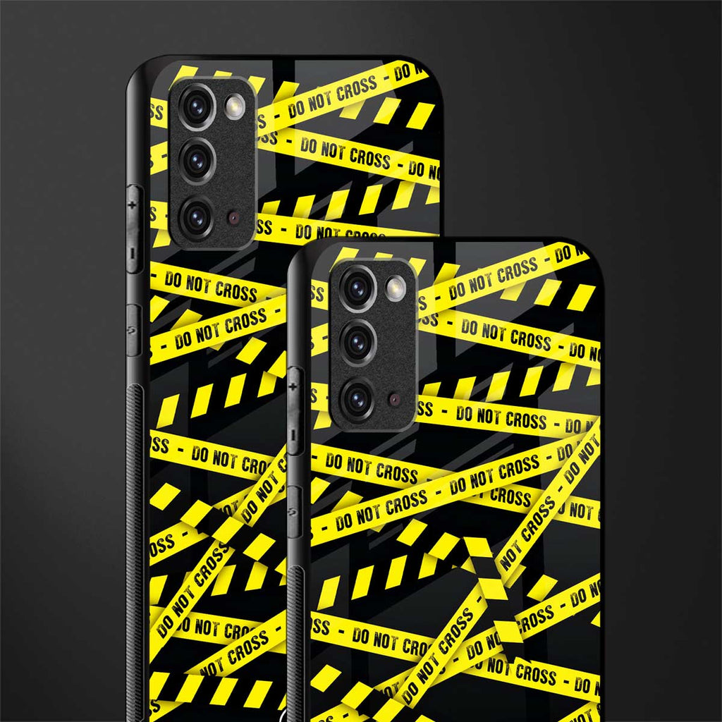 do not cross warning glass case for samsung galaxy note 20 image-2
