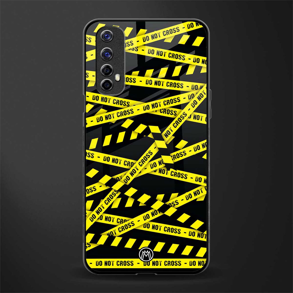 do not cross warning glass case for realme 7 image