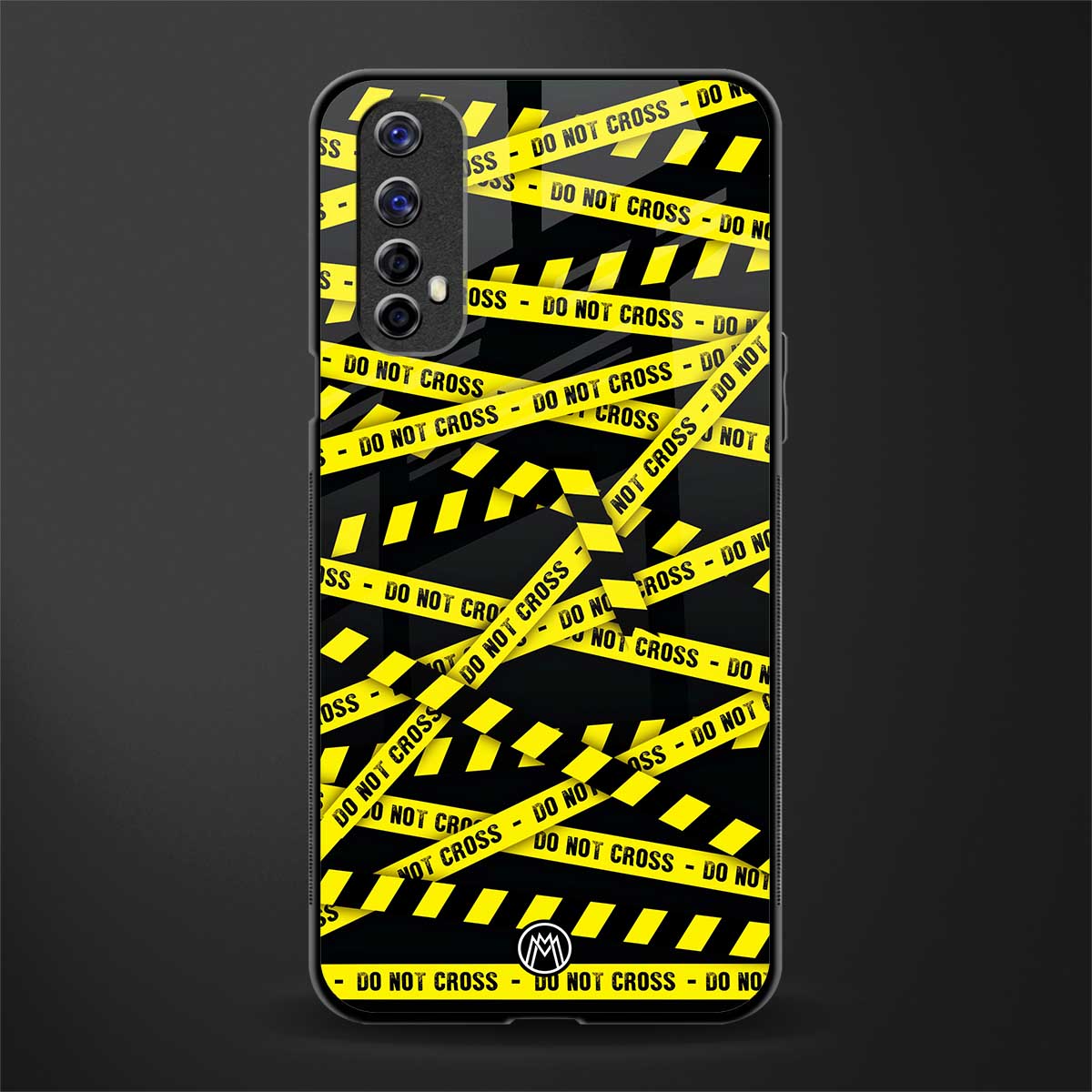 do not cross warning glass case for realme 7 image