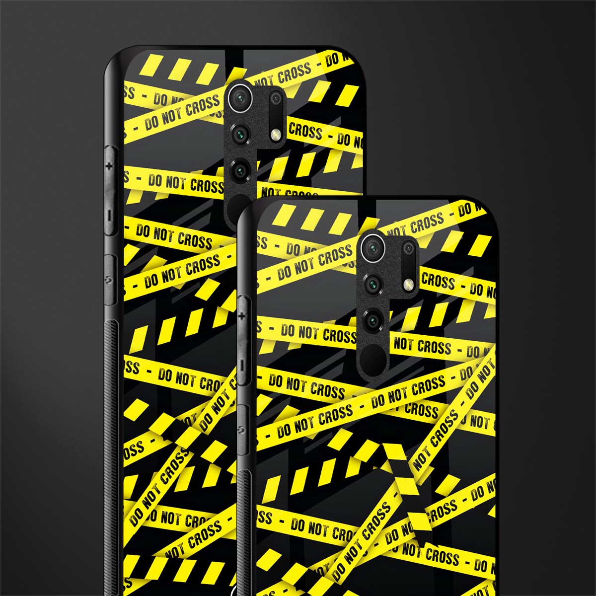 do not cross warning glass case for redmi 9 prime image-2