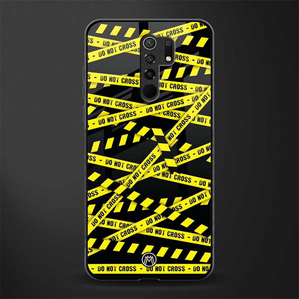 do not cross warning glass case for redmi 9 prime image