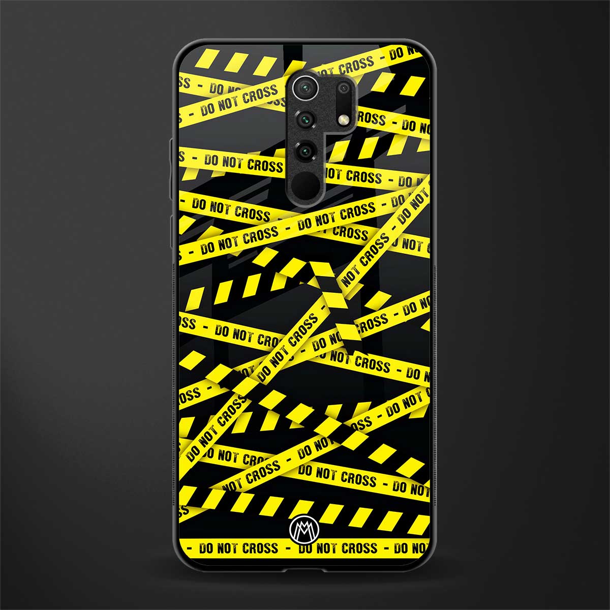 do not cross warning glass case for redmi 9 prime image